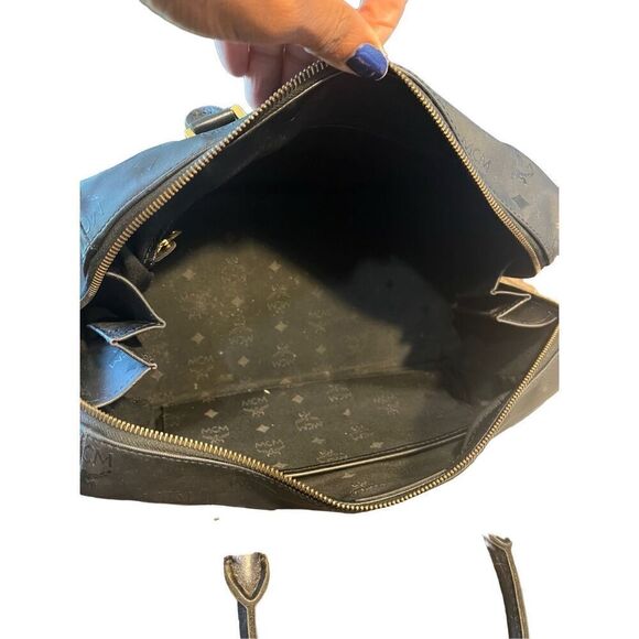 MCM Black Boston Monogram Handbag - Picture 11 of 16